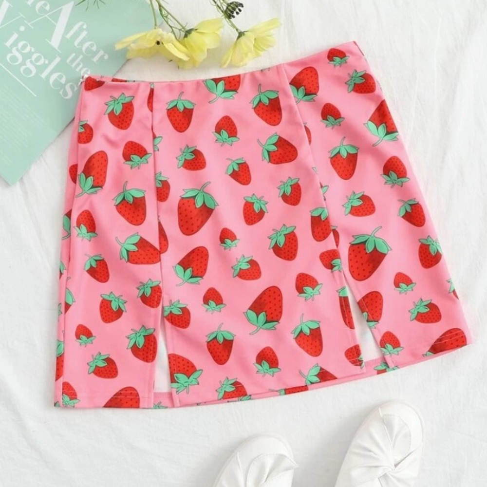 Strawberry Slit Skirt